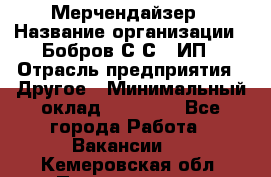 Мерчендайзер › Название организации ­ Бобров С.С., ИП › Отрасль предприятия ­ Другое › Минимальный оклад ­ 17 000 - Все города Работа » Вакансии   . Кемеровская обл.,Прокопьевск г.